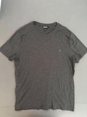 Express Men's Dark Gray Black Crew Neck T-Shirt
